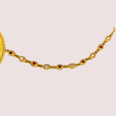 Handmade Brass Alloy Traditional Pahadi Nath with Chain